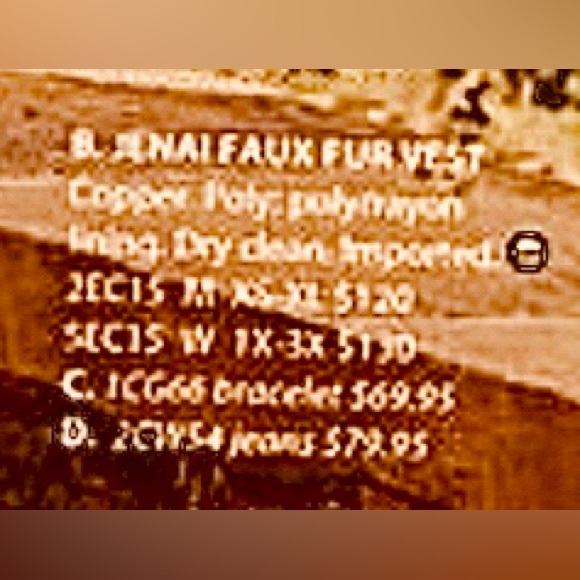 Soft Surroundings NWOT Lenai Faux Fur Vest Copper Rust Size Medium - Picture 8 of 9